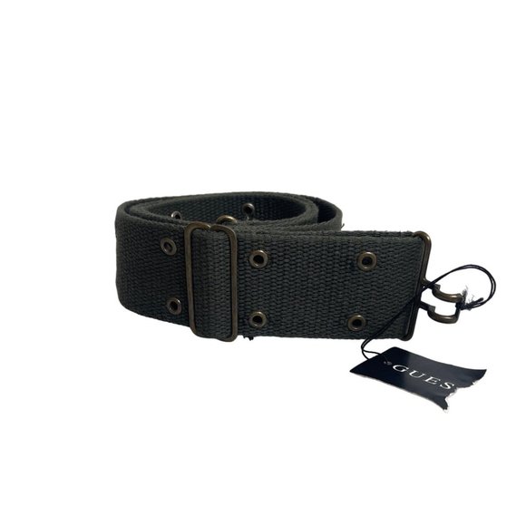 NWT Guess Rivet Army Green Tactical Military Adjustable Belt Size OS - Picture 3 of 4